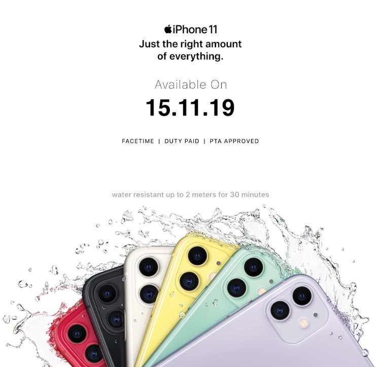 iPhone 11 and iPhone 11 Pro open today for pre-booking in Pakistan.